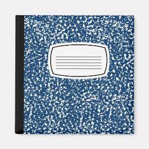 Íman caderno de composição azul