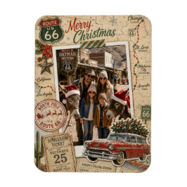 Íman Caderno de Fotos Personalizado da Rota 66 Vintage