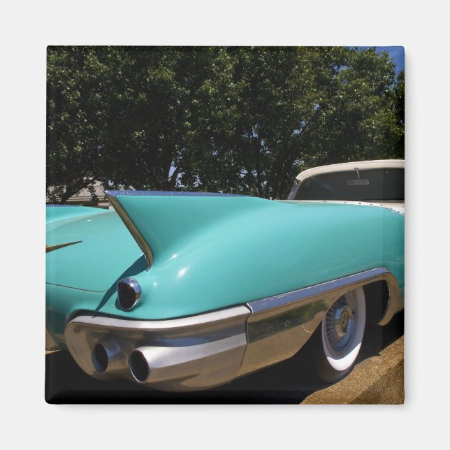 Íman Cadillac conversível verde de Elvis Presley em (Frente)