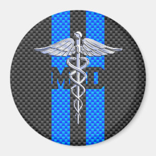 Íman Caduceus do médico DM na decoração da fibra do