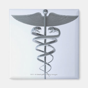 Íman Caduceus médico do metal