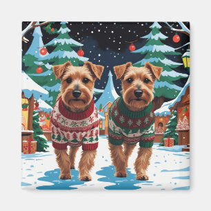 Íman Cães Biewer Terrier Natal Neve Férias