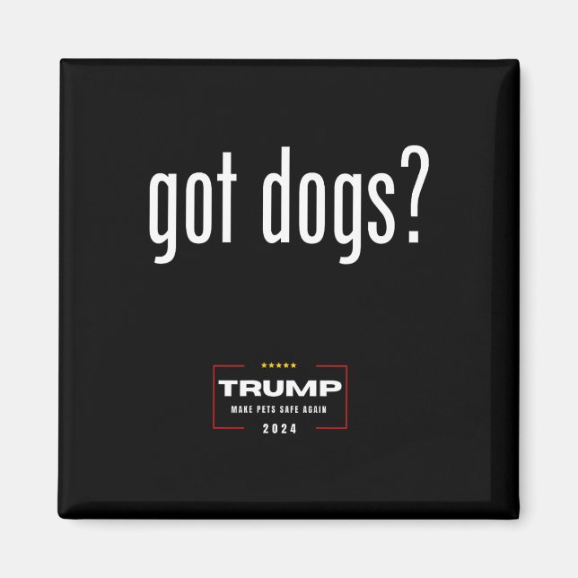 Íman Cães Comendo Os Gatos De Cães - Trump Faz Animais  (Frente)