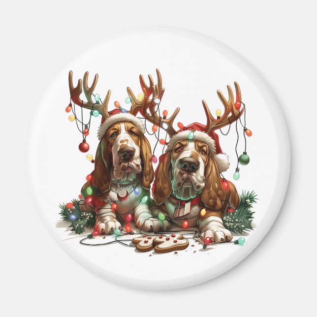 Íman Cães de Cães de Caça de Natal (Frente)