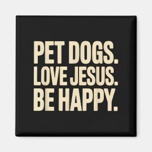 Íman Cães de estimação amam jesus seja feliz fé cristã