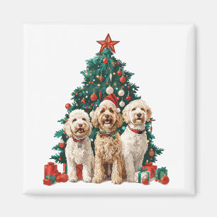 Íman Cães de Goldendoodle de Natal