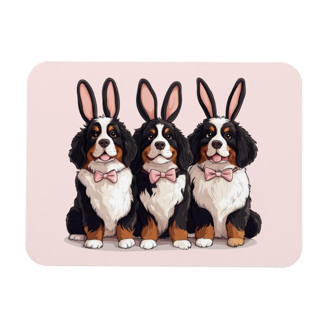 Íman Cães de Montanha Bernese páscoas (Horizontal)