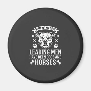 Íman Cães E Cavalos Liderando Homens