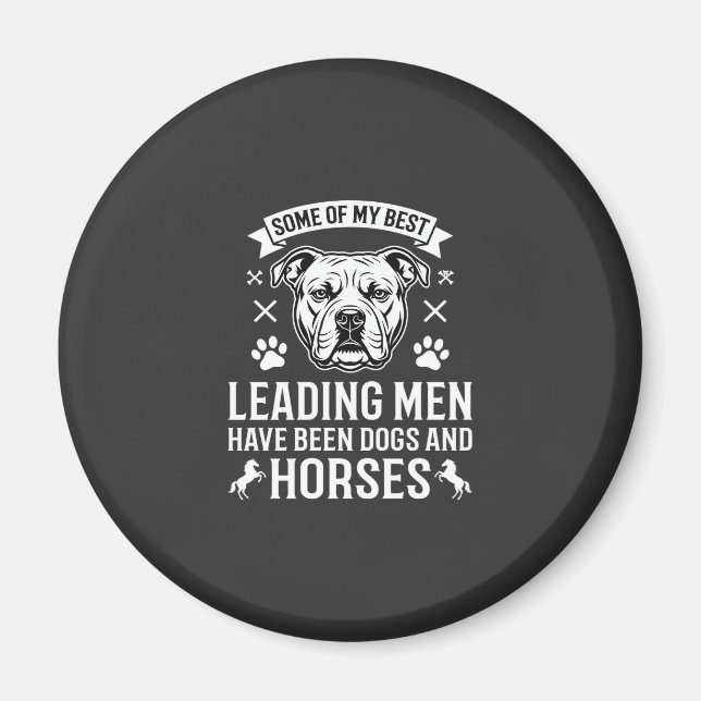 Íman Cães E Cavalos Liderando Homens (Frente)