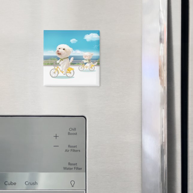 Íman Cães e Gatos a Biquear pelo Mar (In Situ (Fridge))