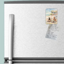 Cães em Adirondack Chairs Pastel Beach Scene