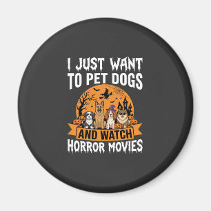 Íman Cães engraçados de Halloween Vetor de filmes de te