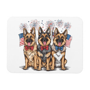 Íman Cães German shepherd Do Dia 4 De Julho