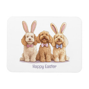 Íman Cães Goldendoodle Feliz Páscoa
