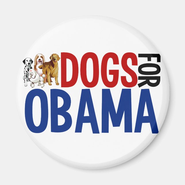 Íman Cães para Obama (Frente)