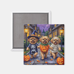 Íman Cães Pekingese Fazendo Doces ou Travessuras Fantas