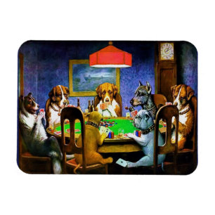 Íman Cães que jogam o póquer