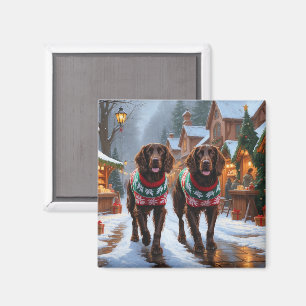 Íman Cães Setter Inglês Natal Neve Férias