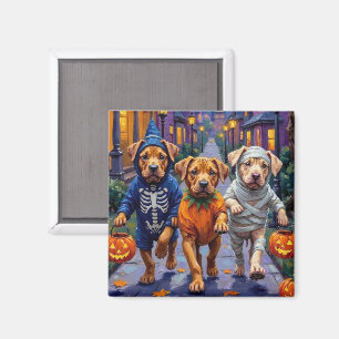 Íman Cães Shar Pei Fantasiando em Roupas de Halloween