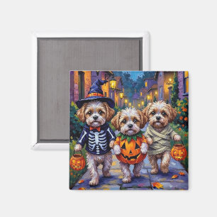 Íman Cães Shih Tzu com Fantasias de Halloween Trick-or-