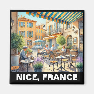 Íman Café ao ar livre em Nice France Mug