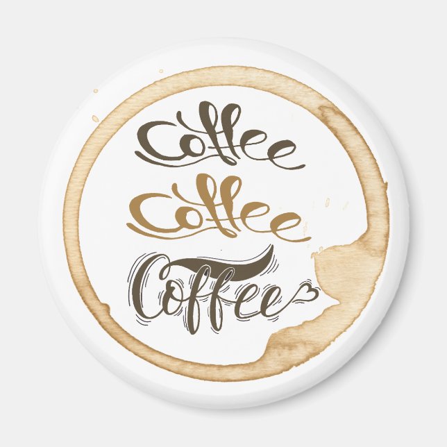 Íman Café Café Café Magneta Do Círculo De 2 ¼ Polegadas (Frente)