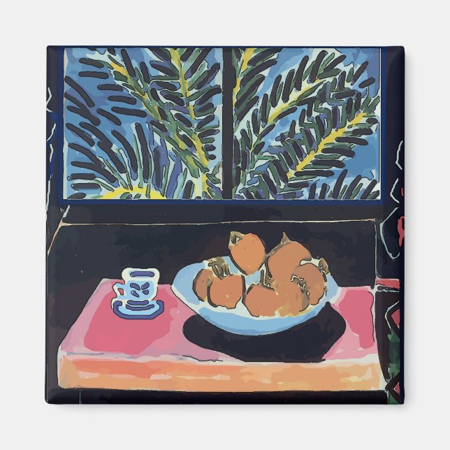 Íman Café com laranjas e café (Frente)