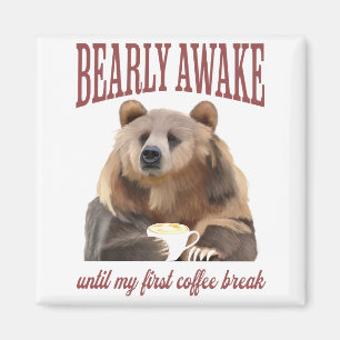 Íman Café Com Urso Dormente Dormente