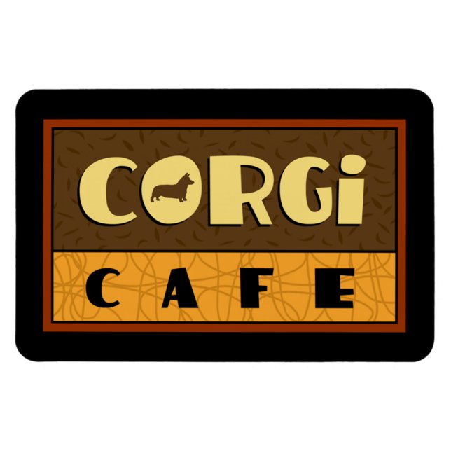 Íman Café Corgi (Horizontal)