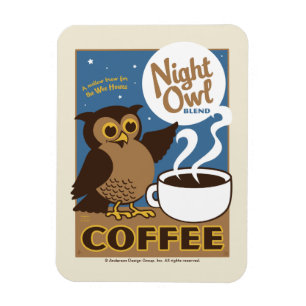 Íman Café da coruja de noite