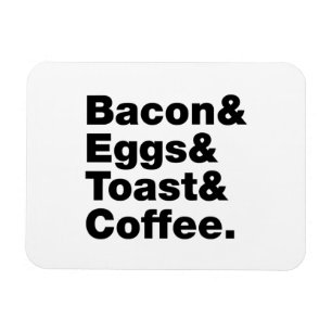 Íman Café da manhã (Bacon & Ovos & Toast & Coffee.)