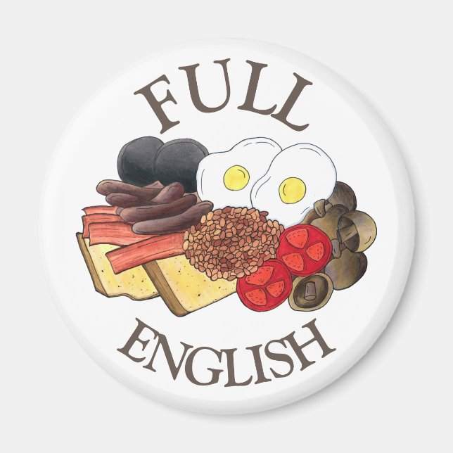 Íman Café da manhã inglês do cheio Reino Unido - Sala d (Frente)