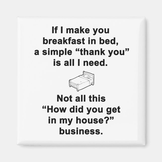 Íman Café da Manhã na Cama (Frente)