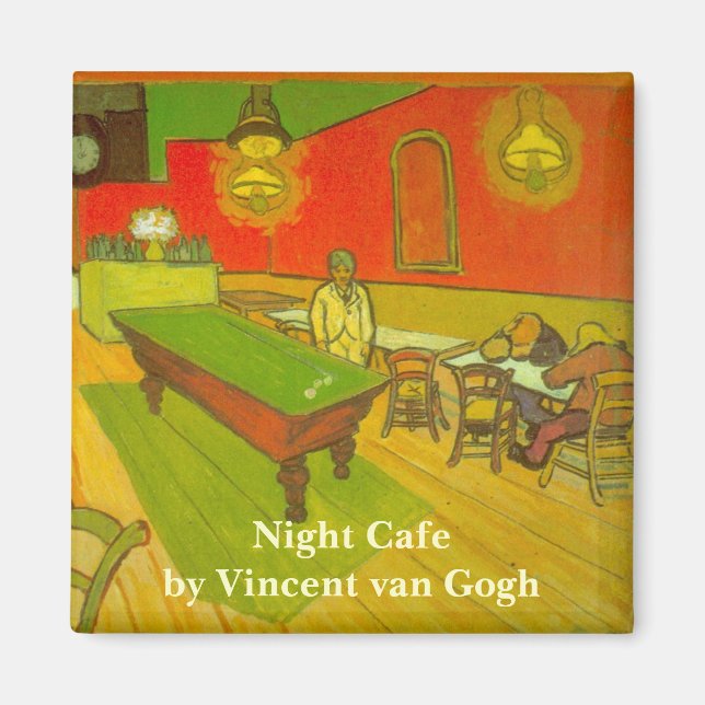 Íman Café da noite por Vincent van Gogh (Frente)