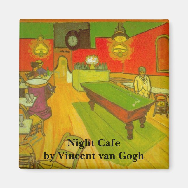 Íman Café da noite por Vincent van Gogh (Frente)