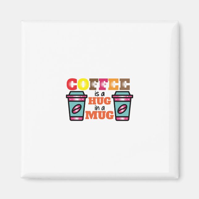 Íman Café De Arte É Um Abraço Em Uma Caneca (Frente)