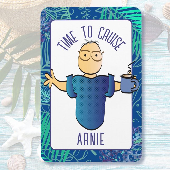 Íman Café de Cartoon Engraçado para a Porta do Cruzeiro (Criador carregado)