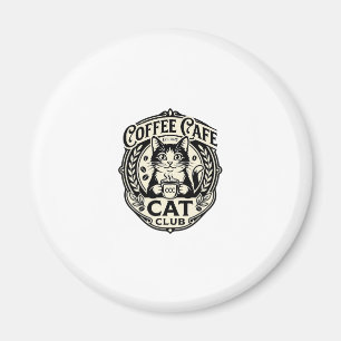Íman Café de Gato Engraçado Gráfico - Clube de Gato de 