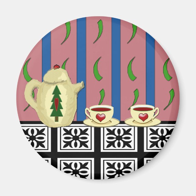 Íman Café de Natal ou chá (Frente)
