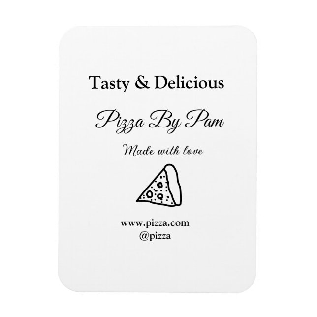 Íman Café de pizza desagradável feito com amor adicione (Vertical)