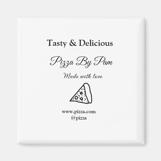 Íman Café de pizza desagradável feito com amor adicione (Frente)