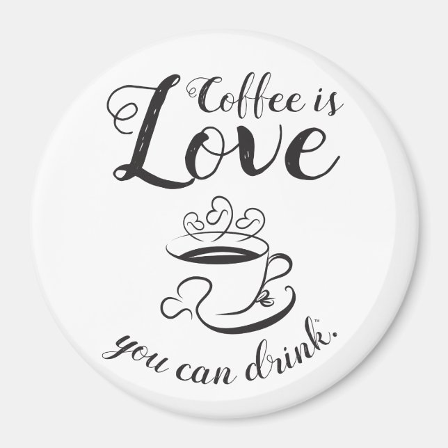 Íman Café É Amor Você Pode Beber Magnet-Elegante III (Frente)