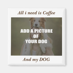 Íman Café e meu Travesseiro decorativo de Cachorro