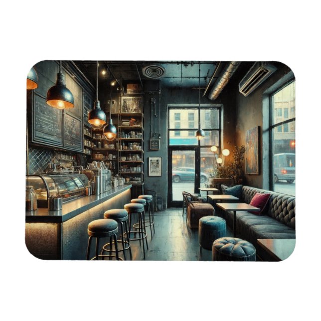 Íman Café ectico em Rainy Seattle (Horizontal)