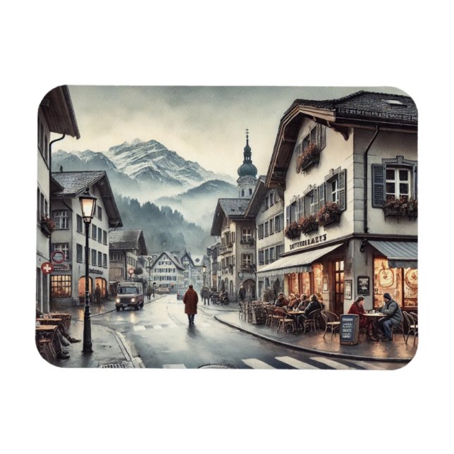 Íman Café em Interlaken Suiça (Horizontal)