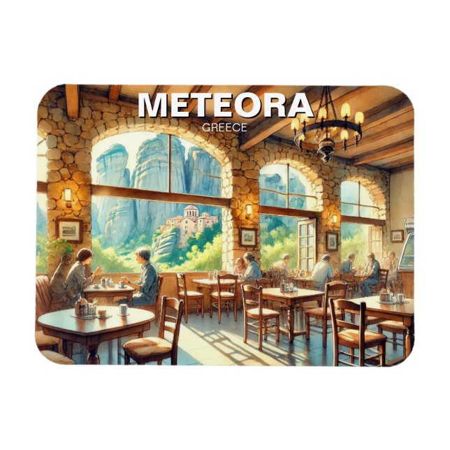 Íman Café em Meteora Grécia (Horizontal)