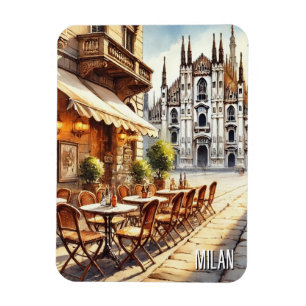 Íman Café em Milão Watercolor Painting Mug