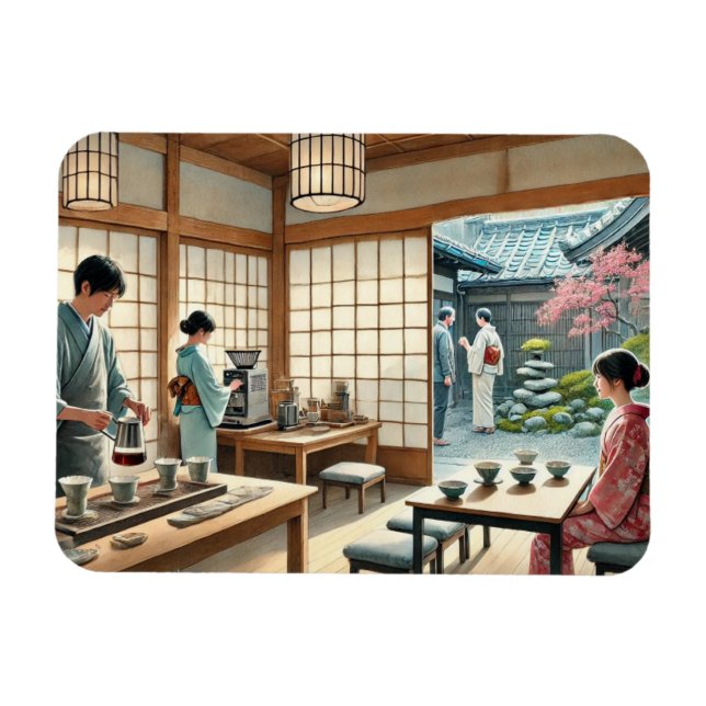 Íman Café em Quioto (Horizontal)