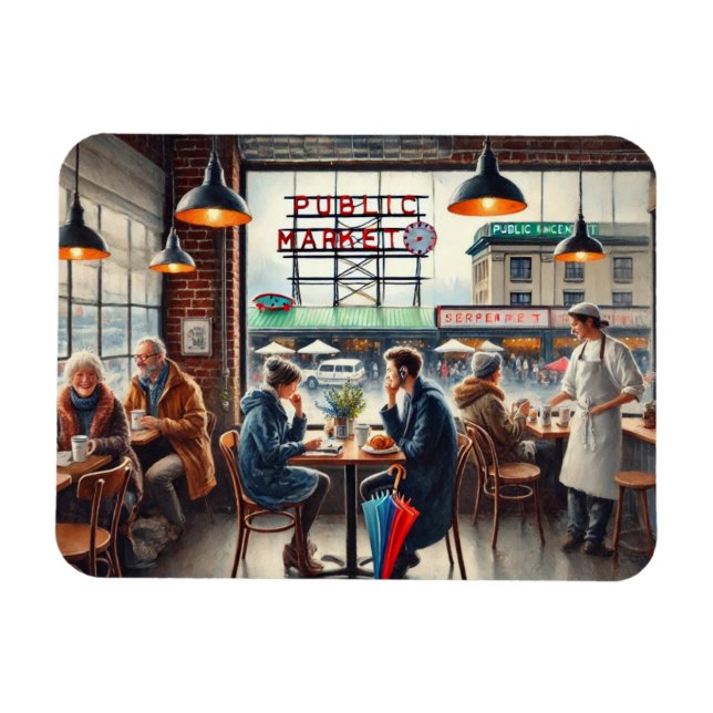 Íman Café em Rainy Seattle (Horizontal)