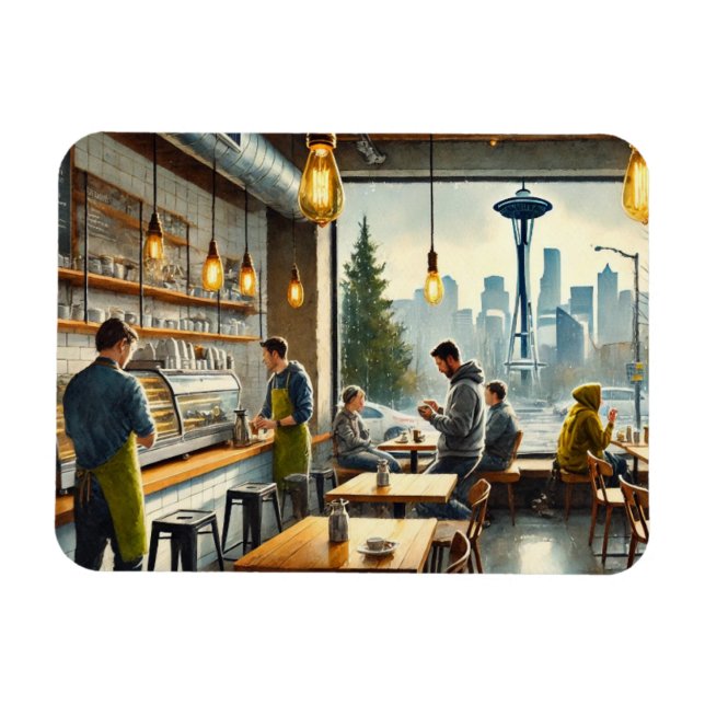 Íman Café em Rainy Seattle (Horizontal)